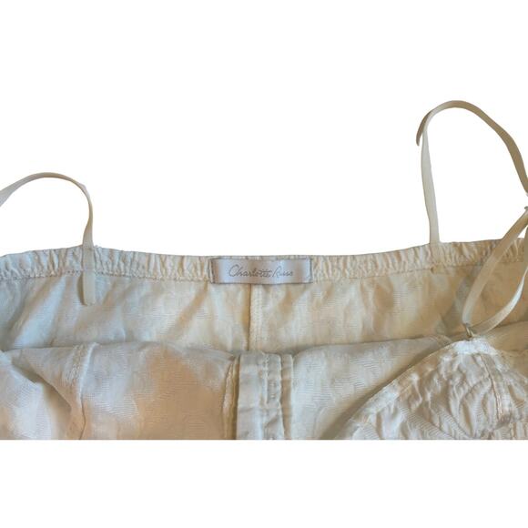 Cream Lace Bustier Tank Top – Hook & Eye Front – Romantic Y2K Style - Picture 3 of 6